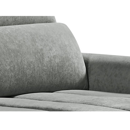 Molly Electric Reclining 3 Seater Sofa in Soft Brushed Suede Effect Grey
