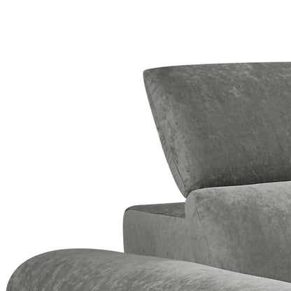 Molly Electric Reclining 3 Seater Sofa in Soft Brushed Suede Effect Grey
