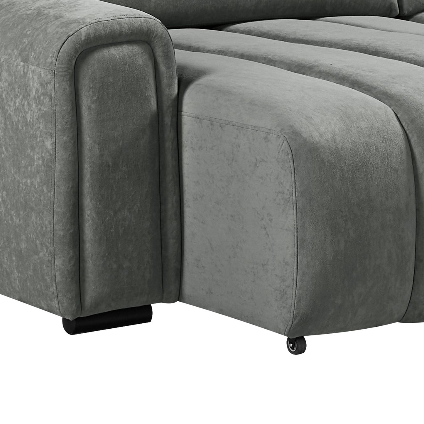 Molly Electric Reclining 3 Seater Sofa in Soft Brushed Suede Effect Grey