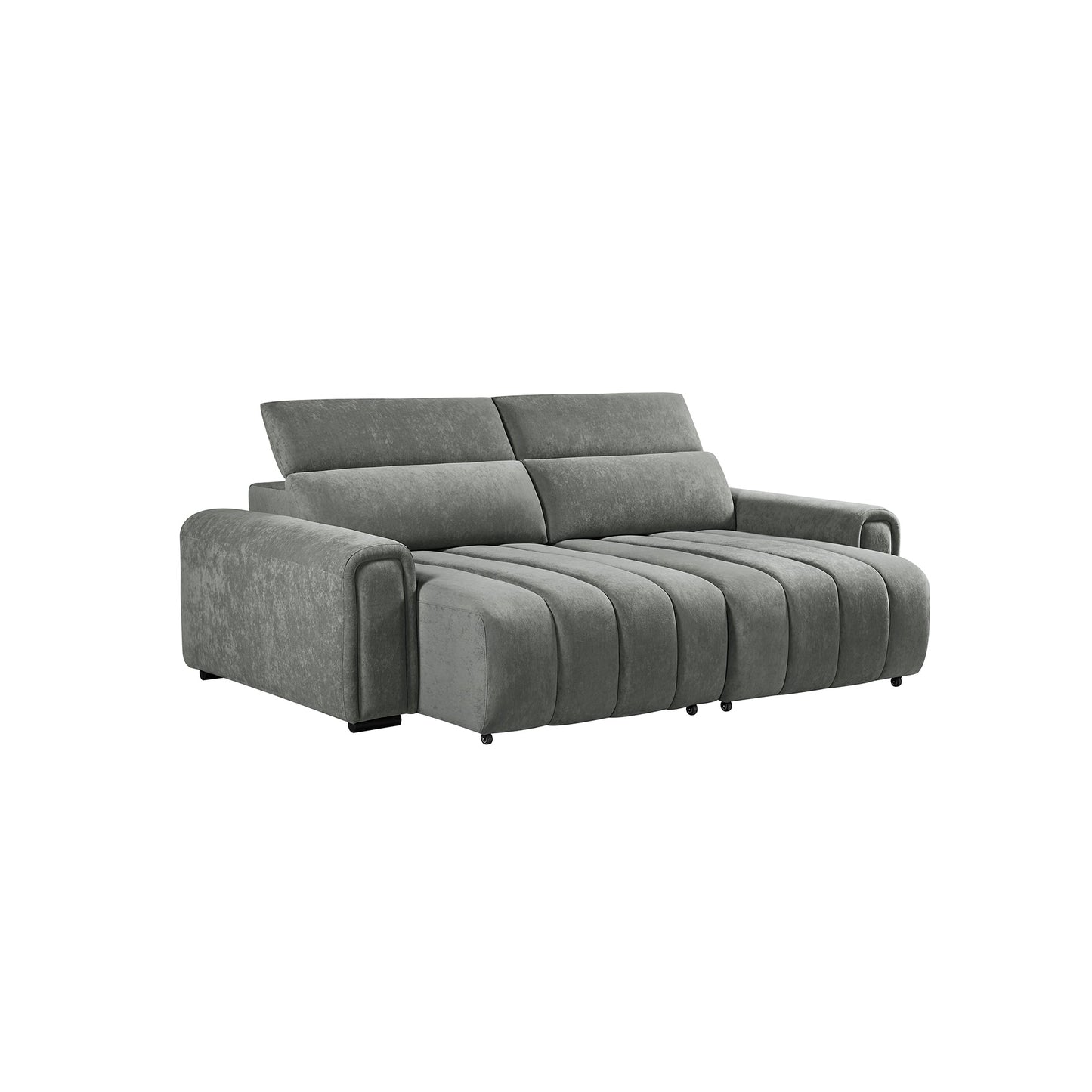Molly Electric Reclining 3 Seater Sofa in Soft Brushed Suede Effect Grey