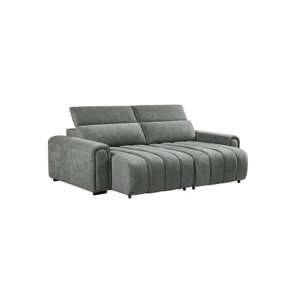 Molly Electric Reclining 3 Seater Sofa in Soft Brushed Suede Effect Grey