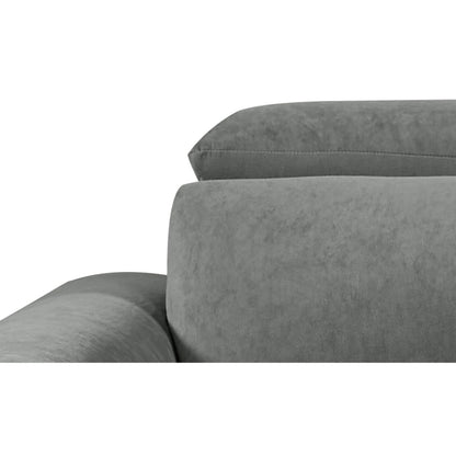 Molly Electric Reclining 3 Seater Sofa in Soft Brushed Suede Effect Grey