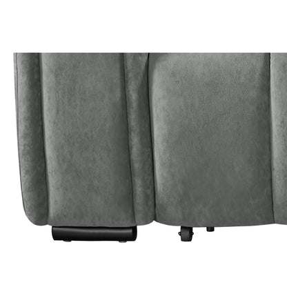 Molly Electric Reclining 3 Seater Sofa in Soft Brushed Suede Effect Grey