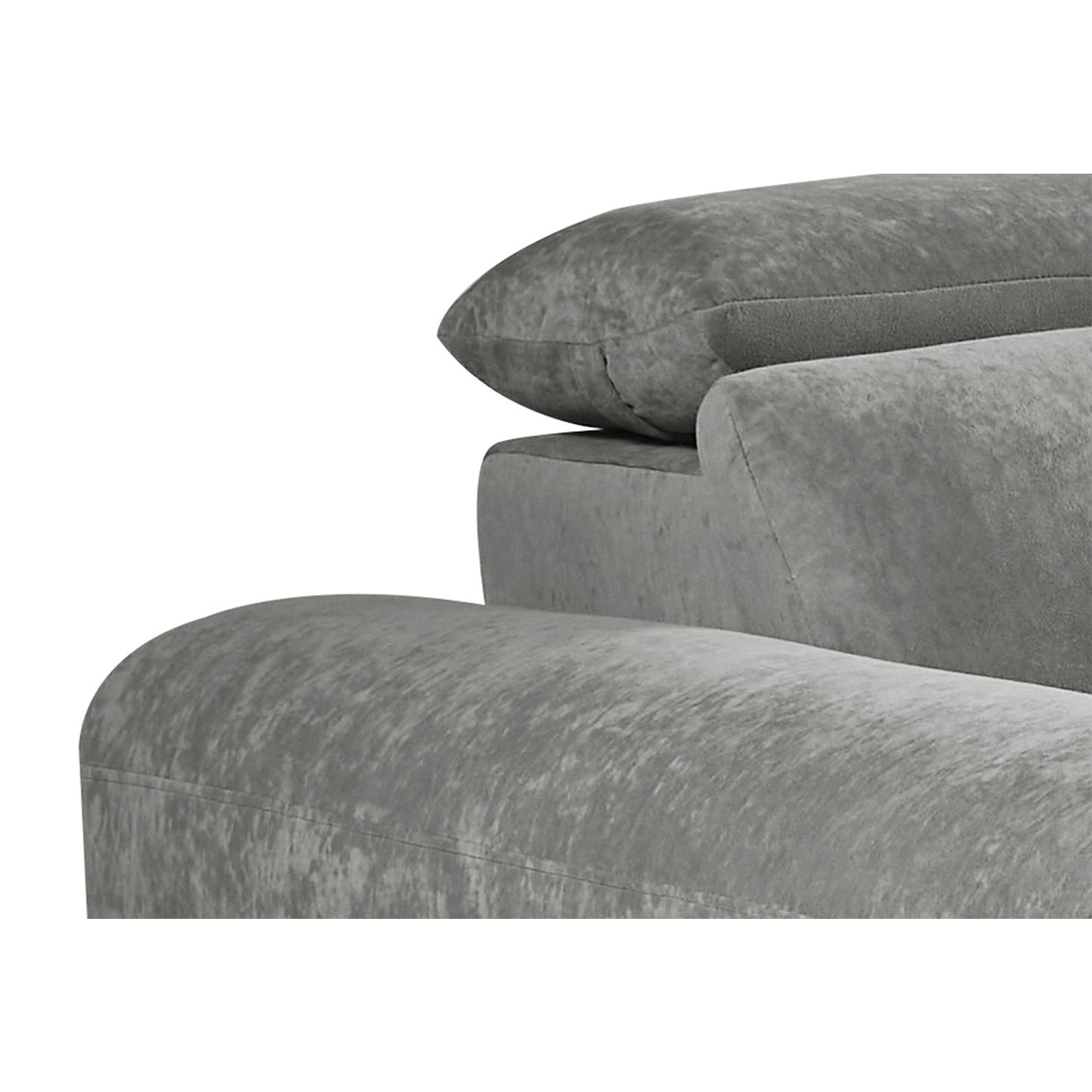 Molly Electric Reclining 3 Seater Sofa in Soft Brushed Suede Effect Grey