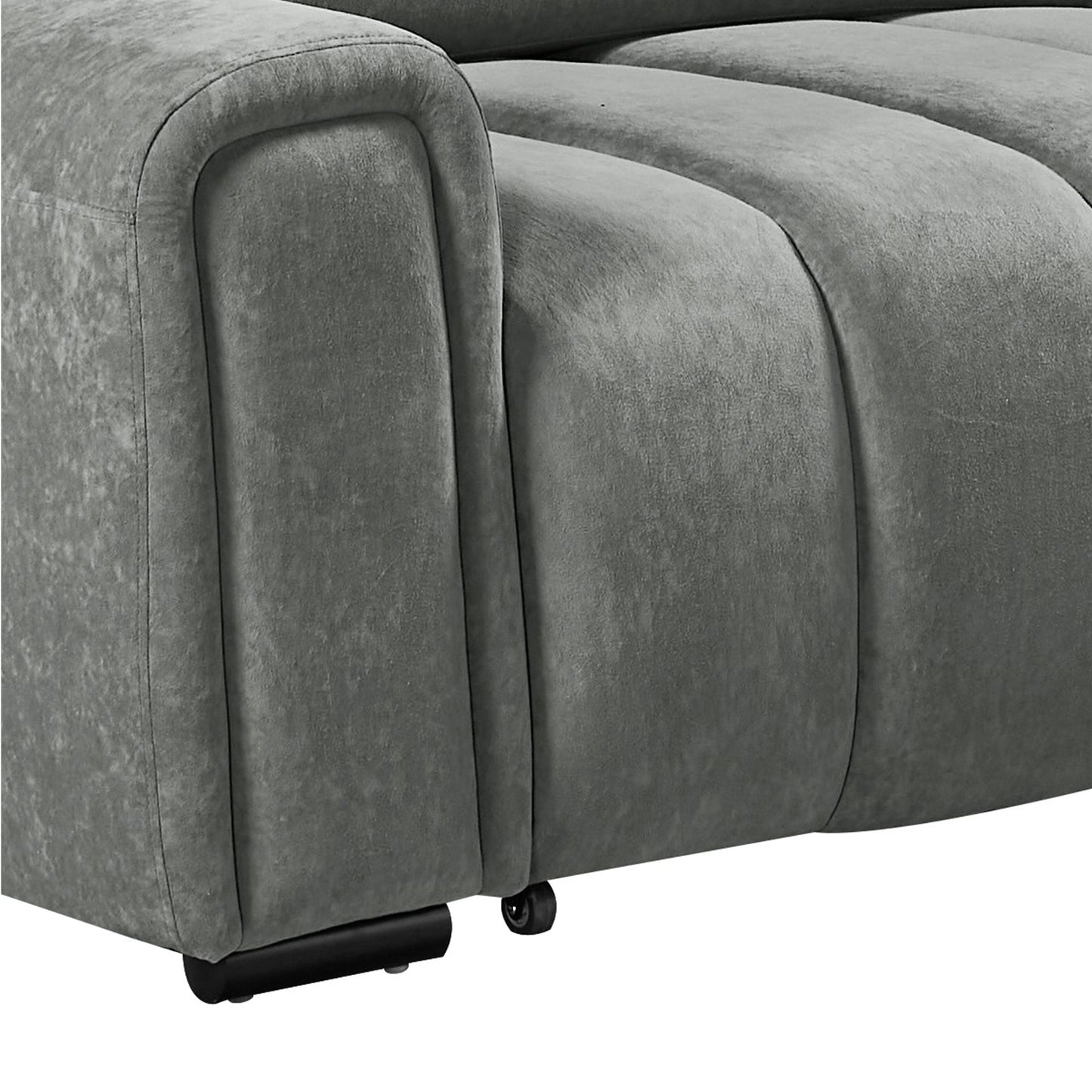 Molly Electric Reclining 3 Seater Sofa in Soft Brushed Suede Effect Grey