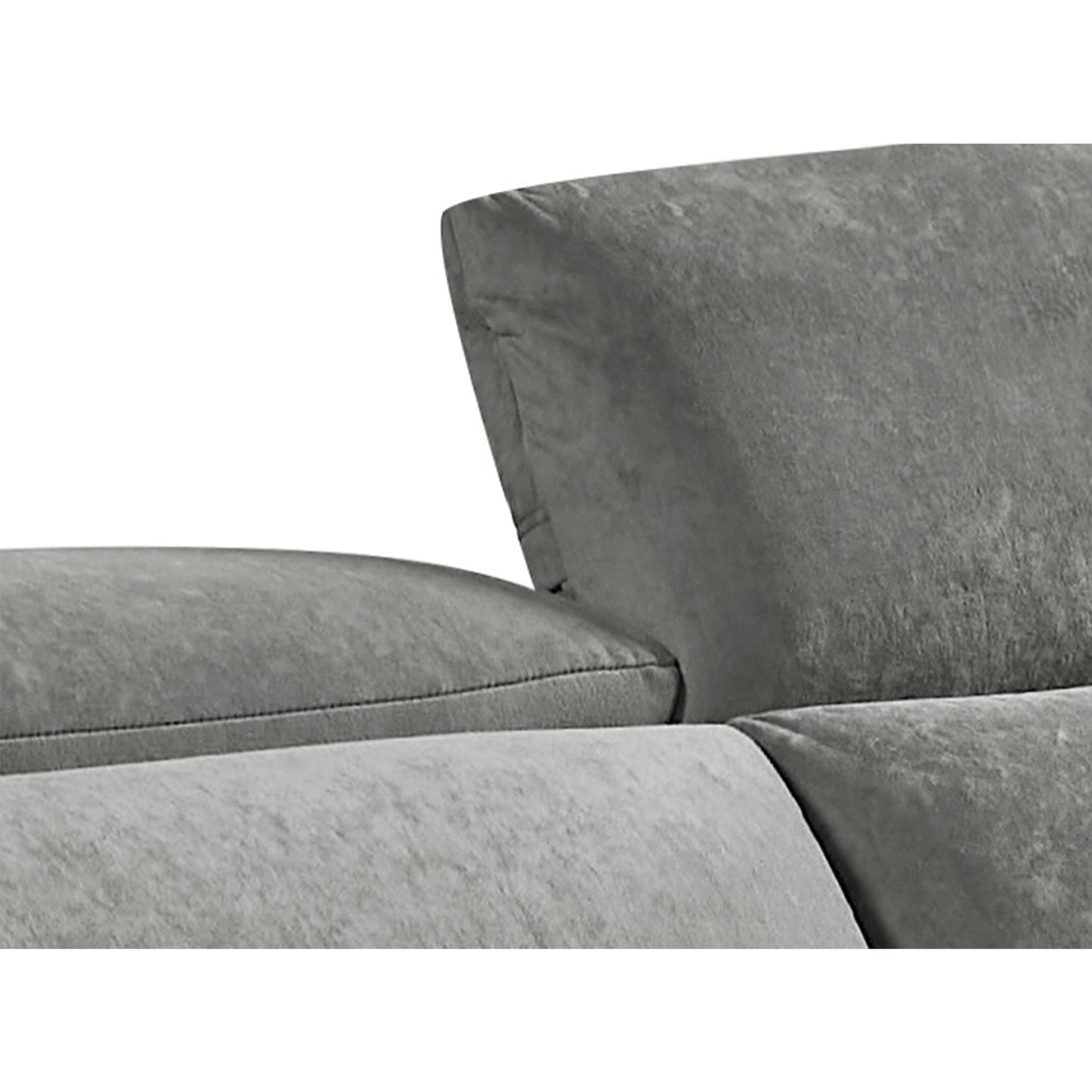 Molly Electric Reclining 3 Seater Sofa in Soft Brushed Suede Effect Grey